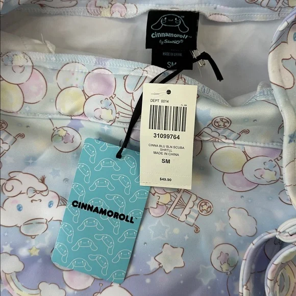 Cinnamoroll Sanrio Balloons Shortalls from Hot Topic - Picture 3 of 11